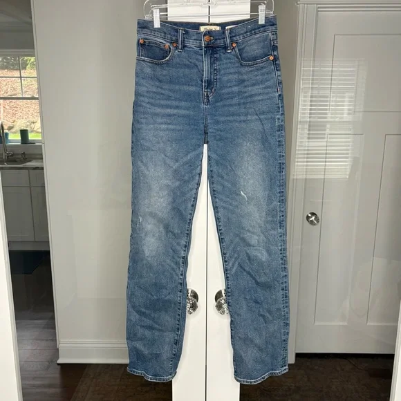 Madewell x Kaihara Denim The Rail Straight Jean Hornbook Wash Blue - Picture 2 of 7